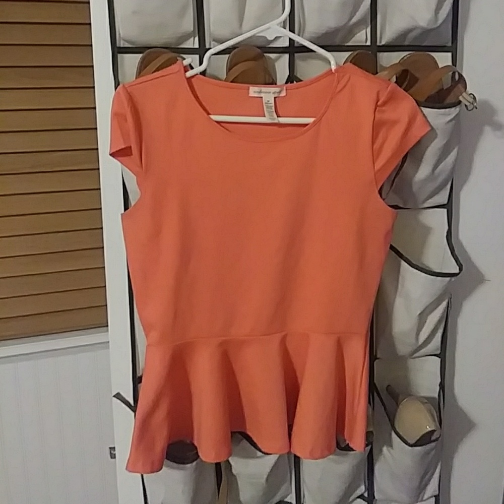 Women's Hot Pink Peplum Blouse